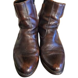 Laredo Fletcher mens leather western side zip boots  - 10.5.    J36